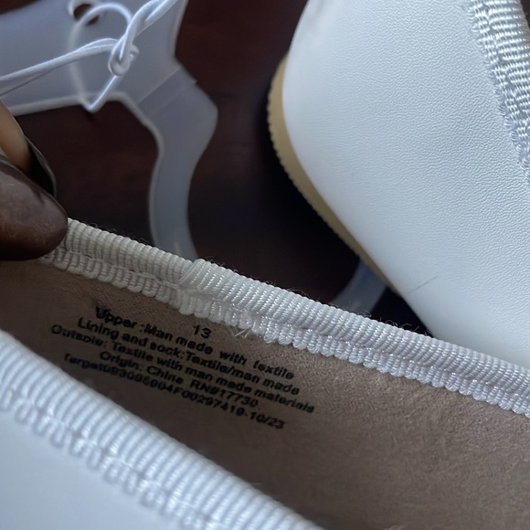 Cat & Jack slides little girls youth white slip on white shoe New size 13 - Picture 2 of 7